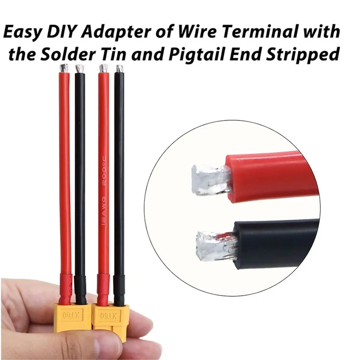 10PCS Connector Plug Cable Female and Male with 14AWG Silicon Wire Cables for RC Lipo Battery Connectors Airplane