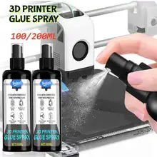 Spray adhesivo fuerte para impresora 3D, 100/200ml, adecuado para filamentos PLA, ABS, PETG, TPU, reduce la deformación, mejora la adherencia de la cama
