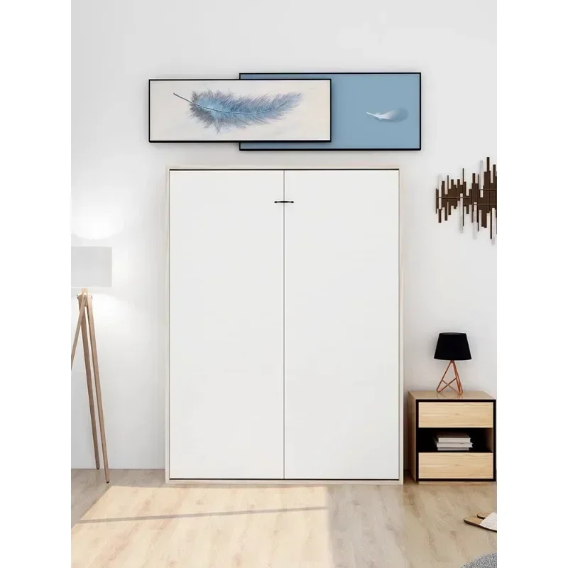 

durable invisible bed folding Murphy hidden wall bed study wardrobe integrated side flip board frame hardware accessories