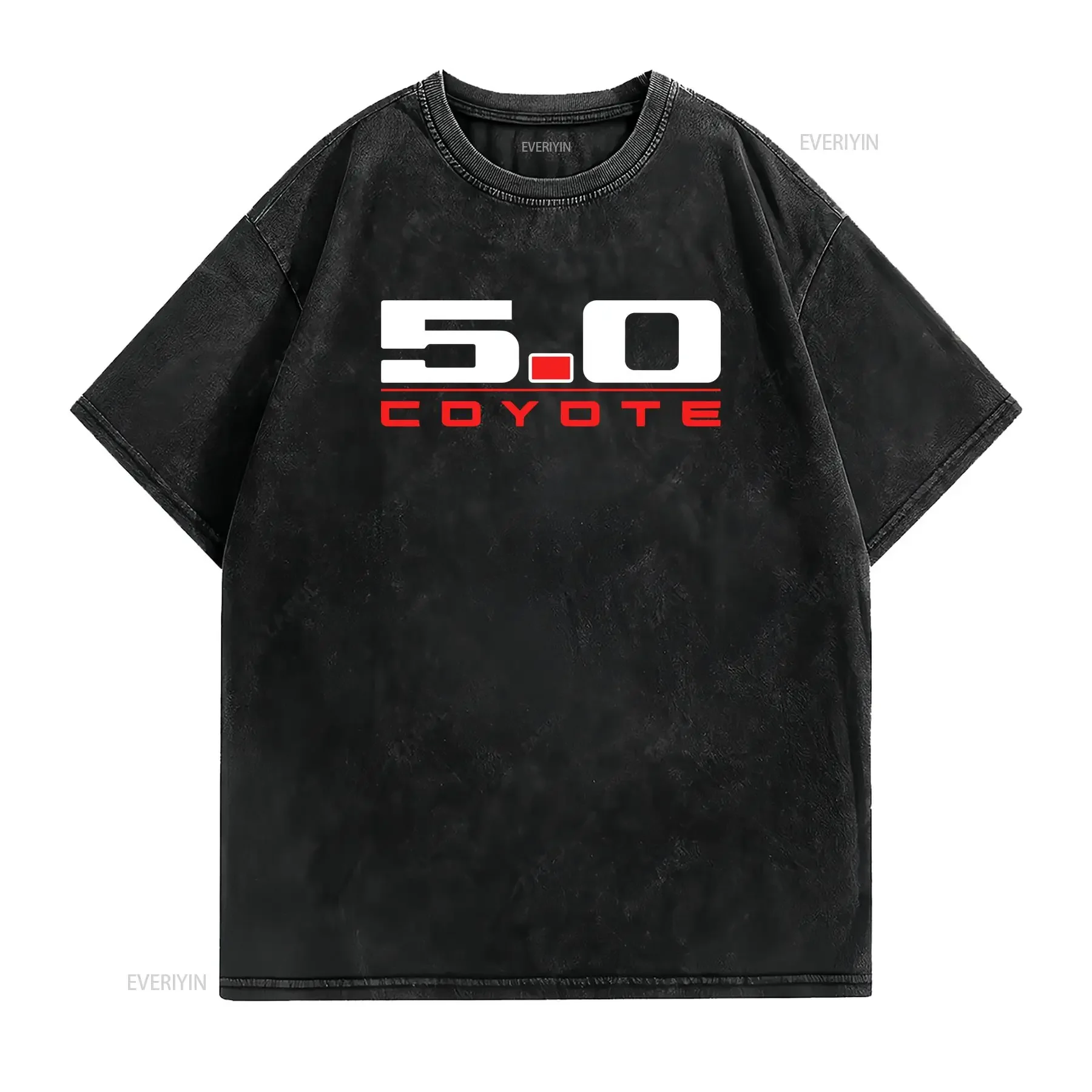 5 0 Coyote T Shirt vintage Washed Unisex homme Comfortable Top For Everyday Wear Stretched Breathable fashion Slightly