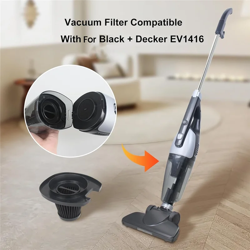 AB43-8PCS Filtr zamienny do odkurzacza Black Decker EV1416 3-w-1 Lekki, przewodowy, pionowy odkurzacz Akcesoria Zmywalny filtr