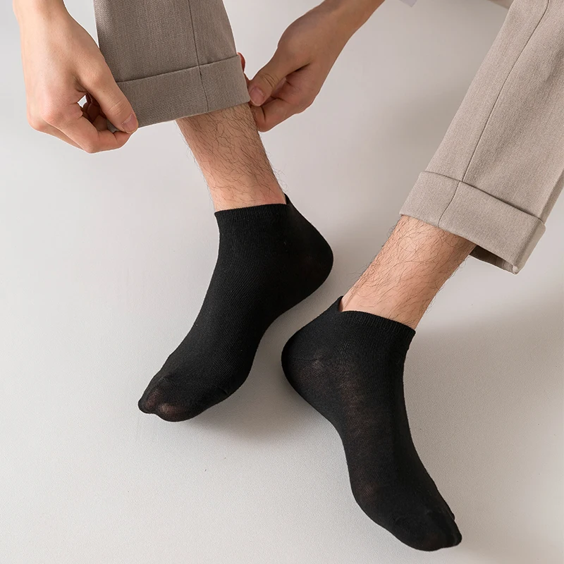 Calcetines tobilleros invisibles de corte bajo para hombre y mujer, medias antideslizantes de silicona, Color sólido, informales, transpirables, para verano, 10 pares