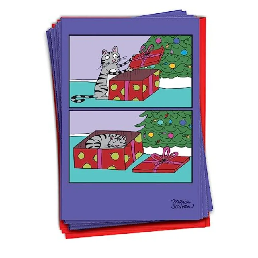 

36 Humorous Christmas Greeting Cards Box Set with 5 x 7 Inch Envelopes For Men and Women 1 Design 36 Each C1187XSG-B36x1
