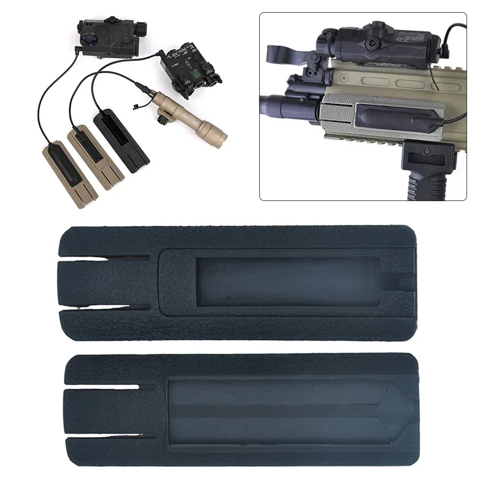 M600 M300 Flashlight PEQ 20mm Picatinny Rail Cover M4 Airsoft Rifle Pocket Panel Remote Switch Rail Pads Set Hunting Accessories