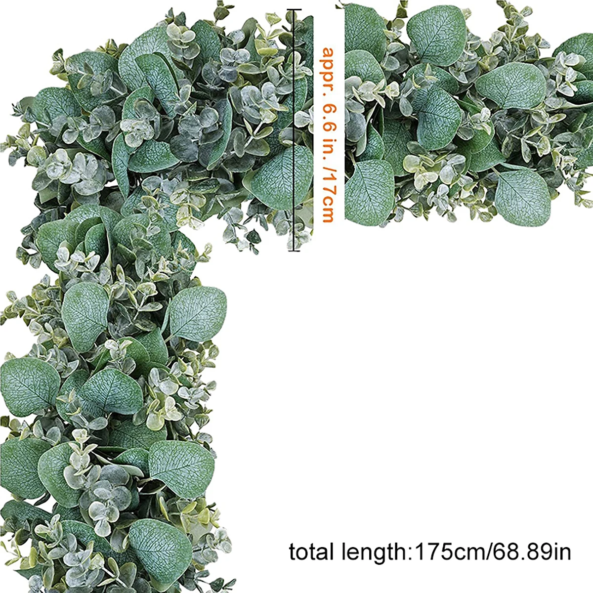 175cm Fake Eucalyptus Rattan Artificial Plants Vine Green Garland Leaf Silk Ivy Wall Hanging Garland Wedding Party Decoration