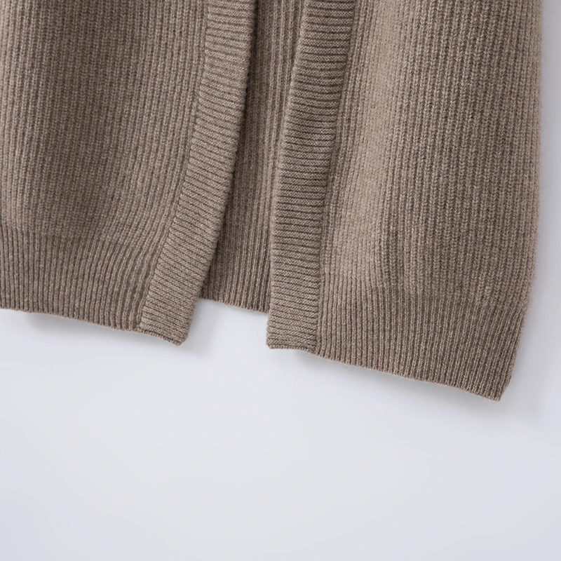 Women's plus Size Autumn Winter Wool Coat 100% Merino Wool Knitted Casual Wool Coat Comfortable Warm Outerwear for Ladies