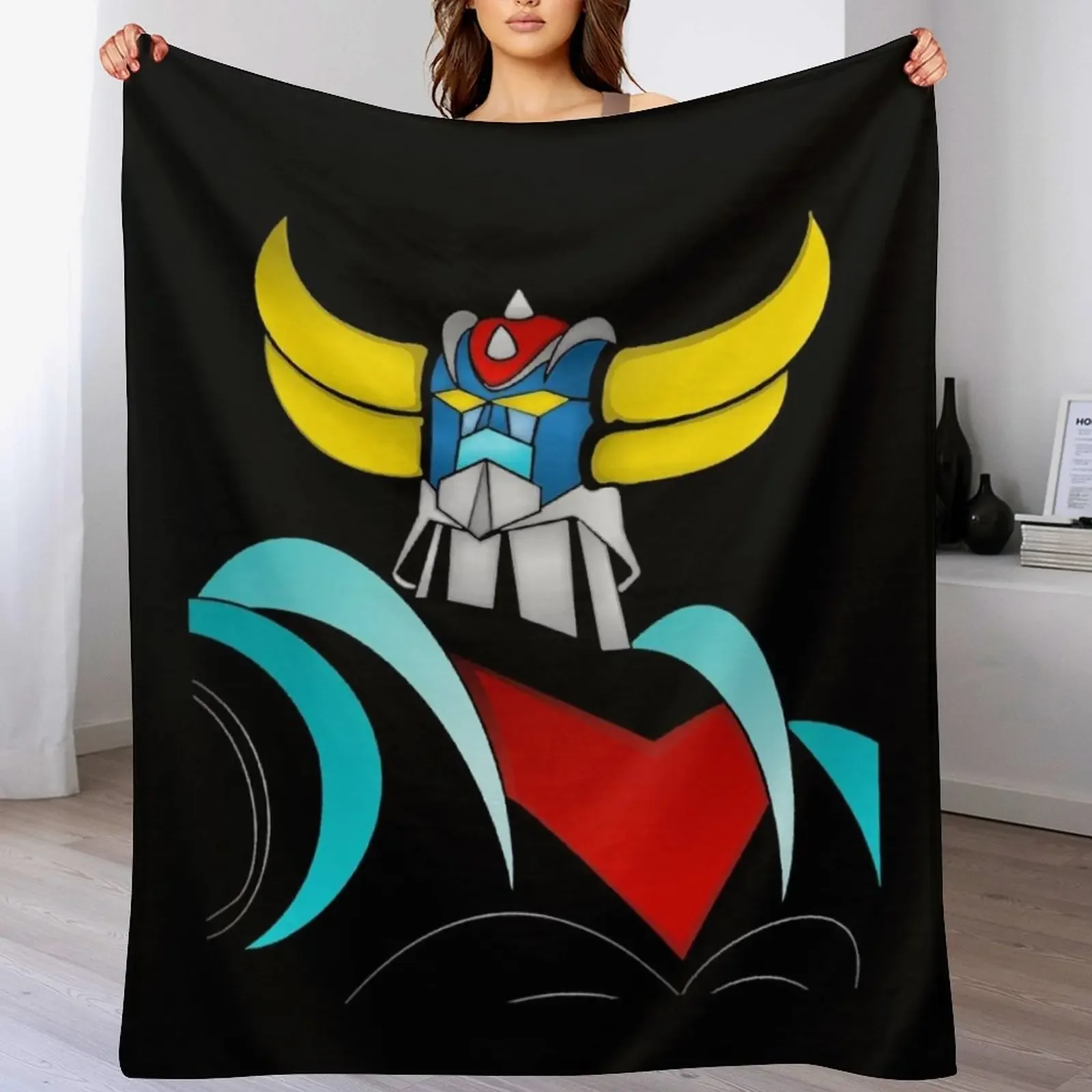 

Grendizer, Goldorak Throw Blanket Cozy Sofa Blanket for TV Watching Napping