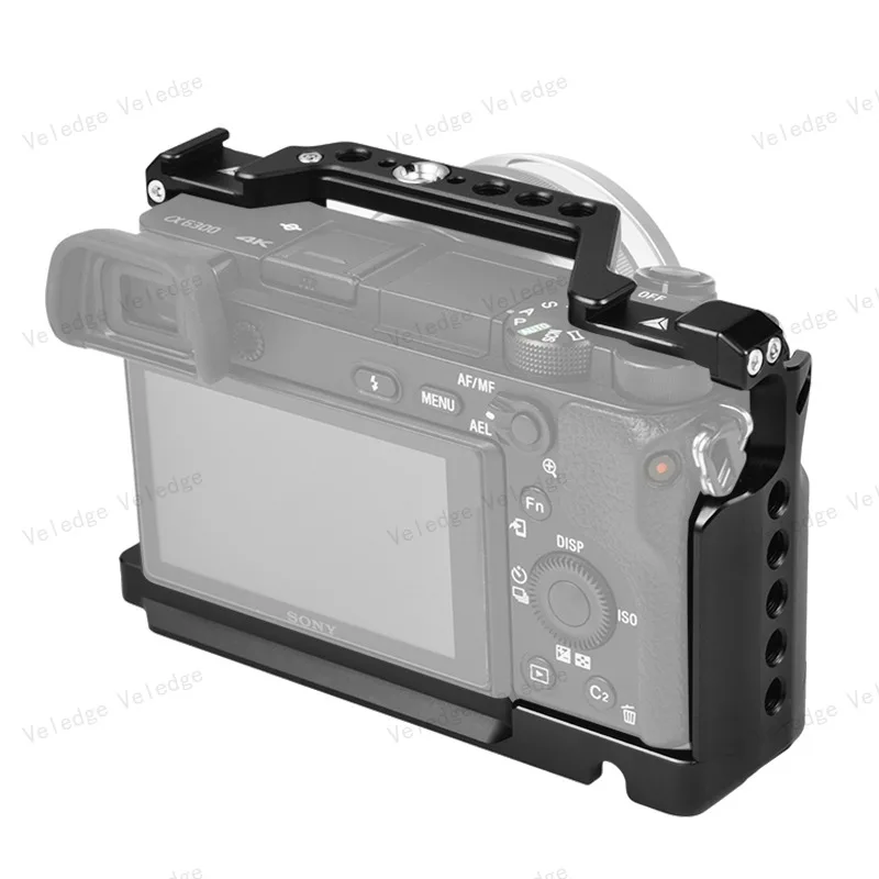 

VLOGMAGIC Camera Cage with Top Handle for Sony a6500/a6400/a6300/a6100/a6000 Video Support Rig with Arca-Type Base