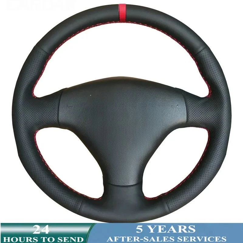 Customized Car Steering Wheel Cover Hand Sewing Braid Leather For Audi A4 B6 2002 A3 3-Spoke 2000 2001 2003 Audi TT 1999-2005