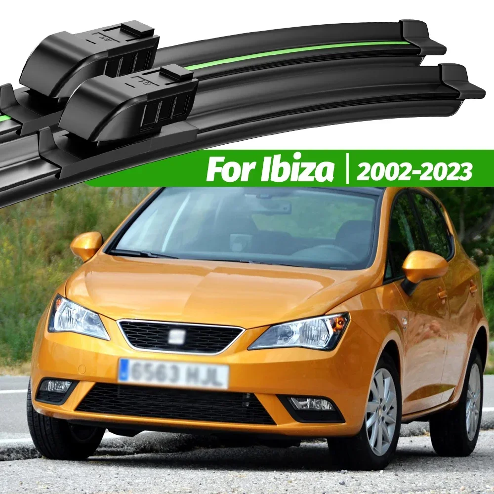 For Seat Ibiza 6L 6J 6F KJ 2002-2023 2pcs Front Windshield Wiper Blades 2003 2005 2008 2016 2017 Windscreen Window Accessories