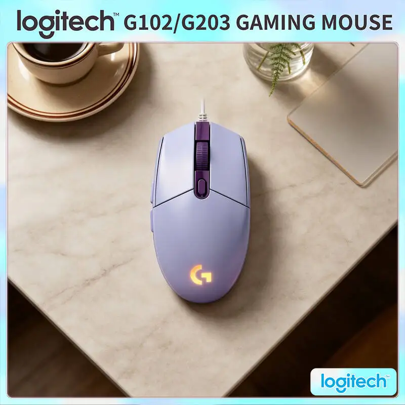 

Logitech G203 Prodigy RGB Gaming Mouse Wired 200-8000 DPI 6 Buttons 1ms Response 1000Hz Polling Gamer Reliable
