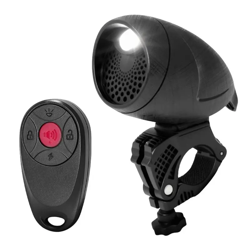 AA84 Bike Headlight With Remote Control Bicycle DIY Voice Speaker Waterproof Road Bike Bell