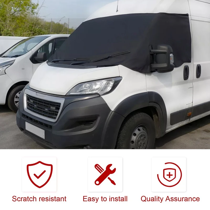 

Camper Blackout Blind Screen Wrap Cover Windscreen Waterproof Tailored Deluxe Black For Fiat Ducato Peugeot Boxer Citroen Relay