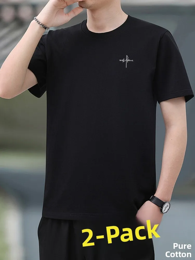 

Мужская летняя хлопковая футболка Paul 2025 с коротким рукавом, круглым вырезом, приталенного кроя, износостойкая и удобная в носке