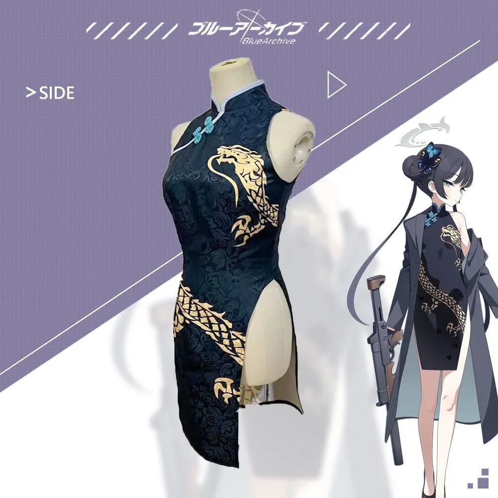 New Game Blue Archive Ryuge Kisaki Cosplay Women Cheongsam Costume Adult Uniform Coat Full Accessories Set Suit Cute Outfits