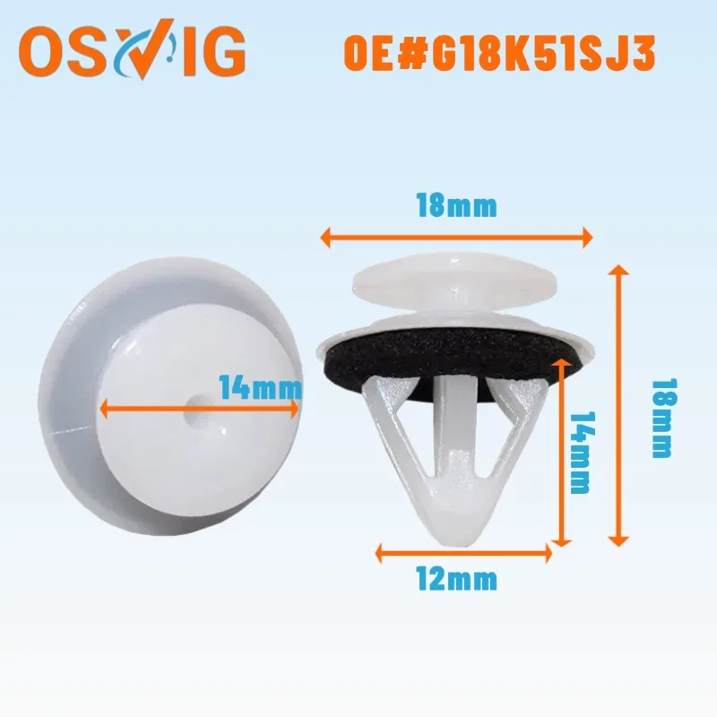 

20PCS OE#G18K-51-SJ3 G18K51SJ3 Suitable for Mazda CX-7 and CX-9 door trim panel fixing clips
