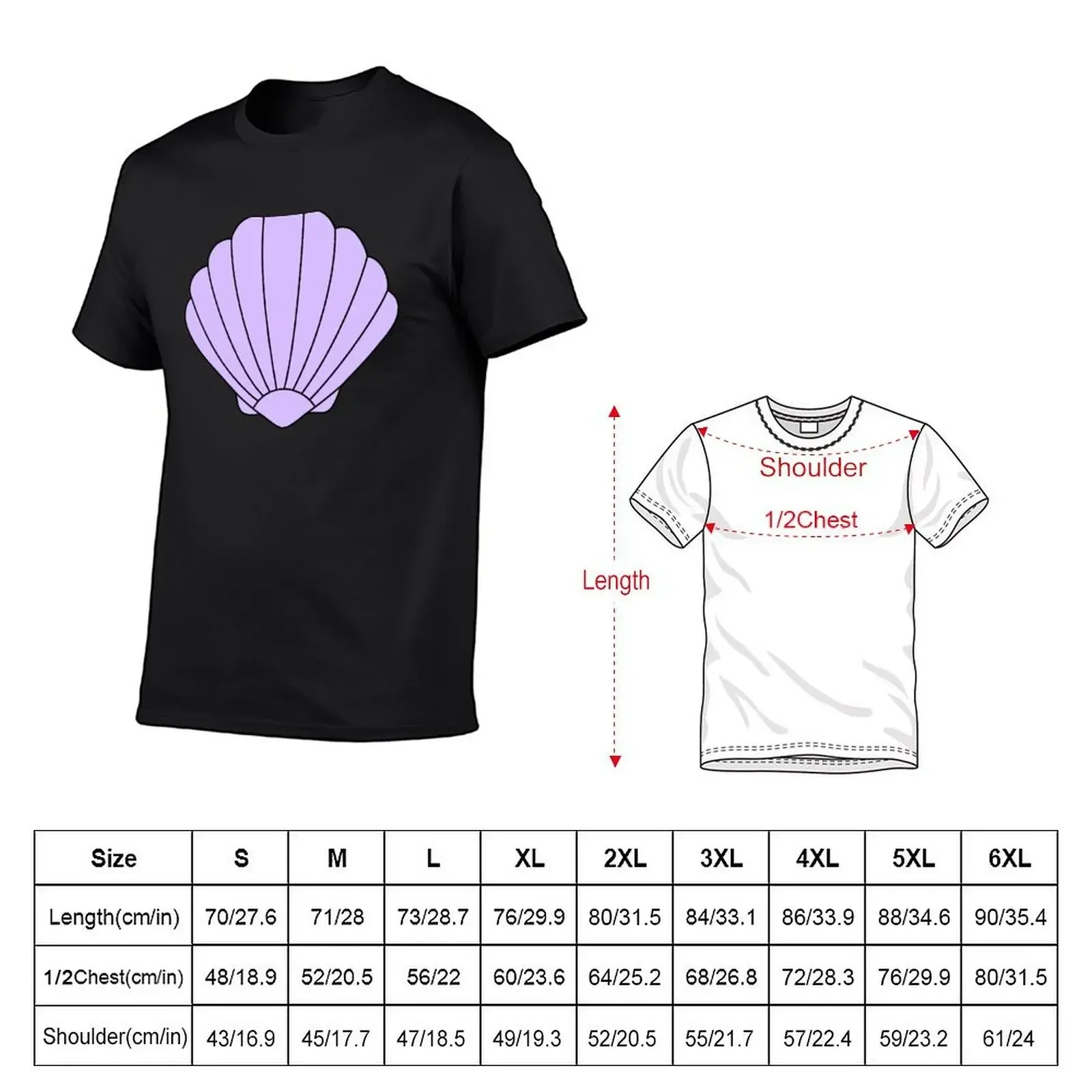 Violet Seashell Icon T-Shirt oversizeds customs design your own graphic t shirt vintage shirts graphic tees T-shirt men