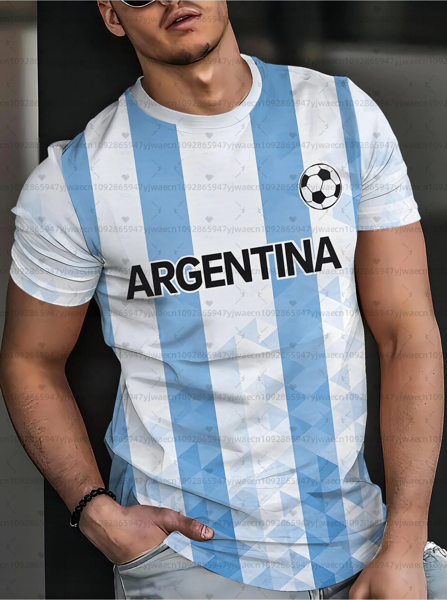 26 Camisetas Deportivas Nuevas de la Selección Argentina de Fútbol para Hombre, Camisetas de Fútbol de Talla Grande, Camisetas Unisex con Estampado Gráfico Informal