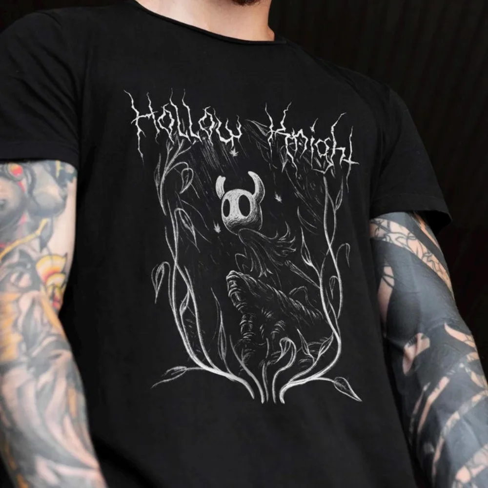 الرجعية قميص قميص لعبة مستقلة تي شيرت موضة الظلام الخيال باجو المعادن نمط تي شيرت هولو نايت #2