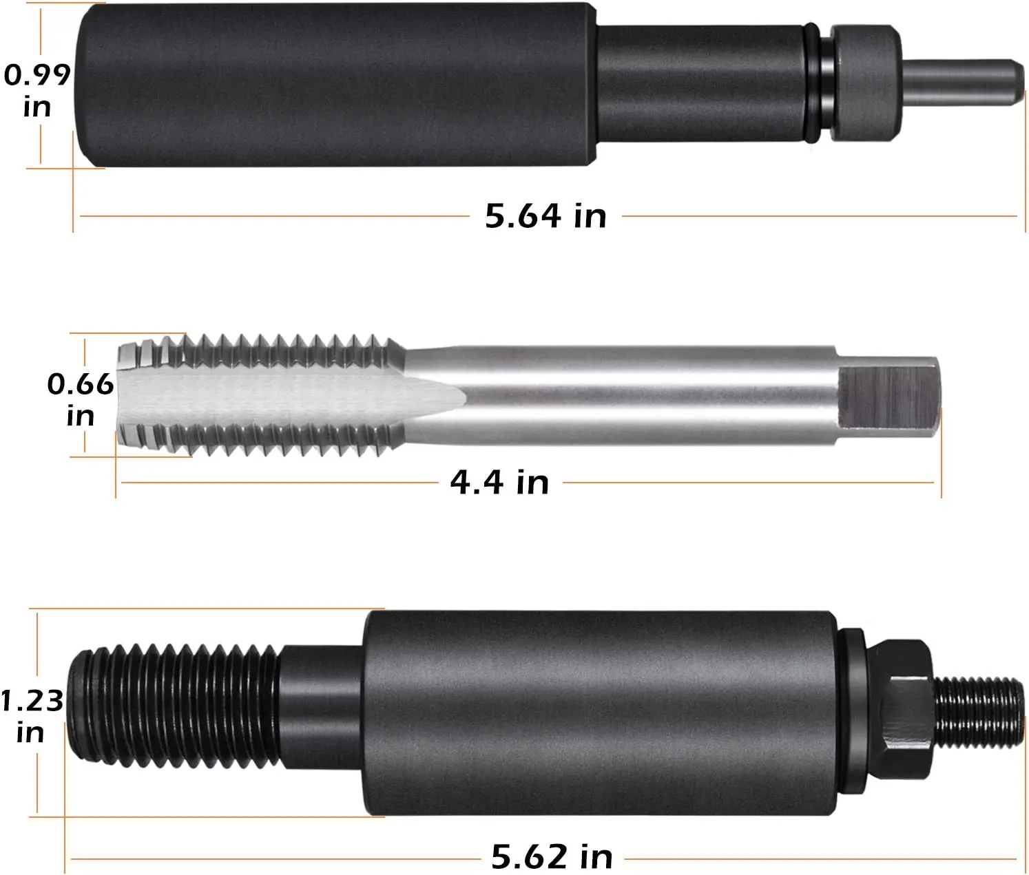 TM Injector Sleeve Cup/Seat/Bore Cleaning Brush+Remove/Install Tool Kits for All Ford 6.0L & 6.4L Engines 2003~2010 (5 PCS)