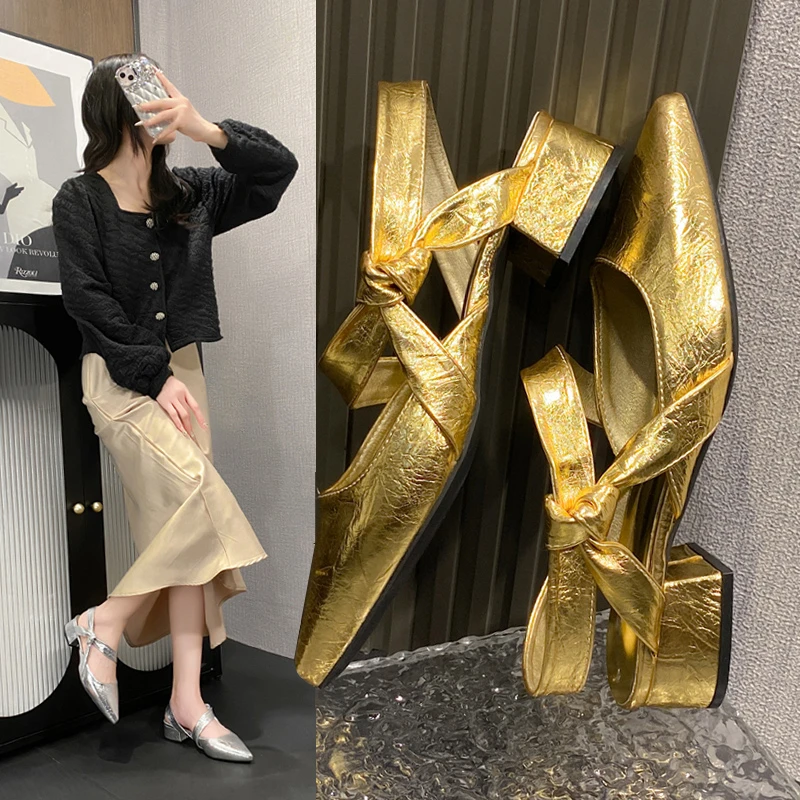 

Женские сандалии на толстой подошве с квадратным носком, с задним ремешком, водонепроницаемые, на платформе, модные, универсальные, удобные и нескользящие