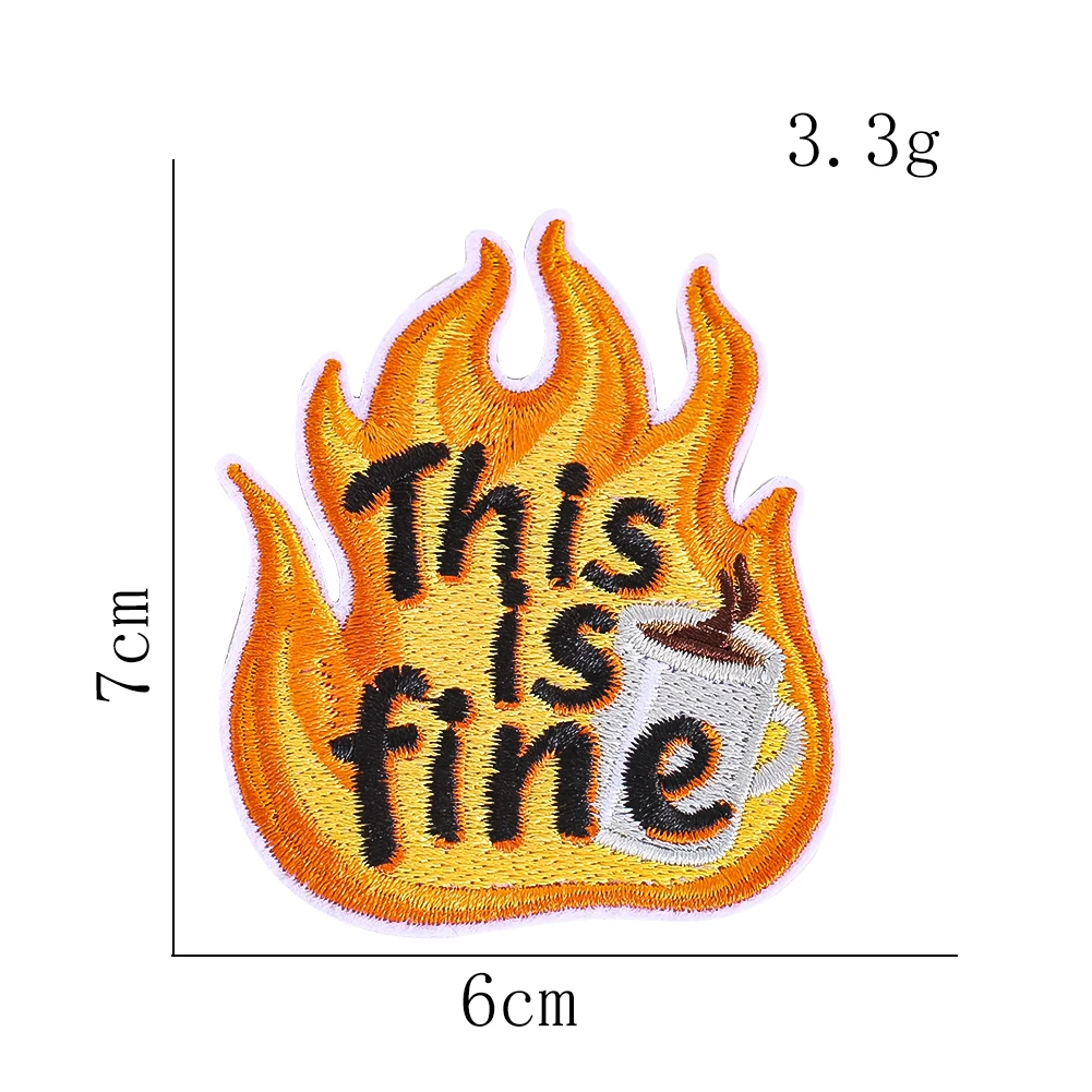 Trendige Aufbügel-Stickereien mit Flammenmuster, modische Deko-Patches für Jeans, Jacken, Rucksäcke, tägliche Verzierung – Detail 7