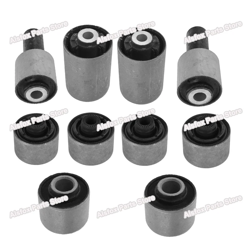 Front Upper Lower Suspension Control Arm Bushing Set of 10 For Lexus LS460 460L 2006-2012 4861059085 4861059095 4862050070