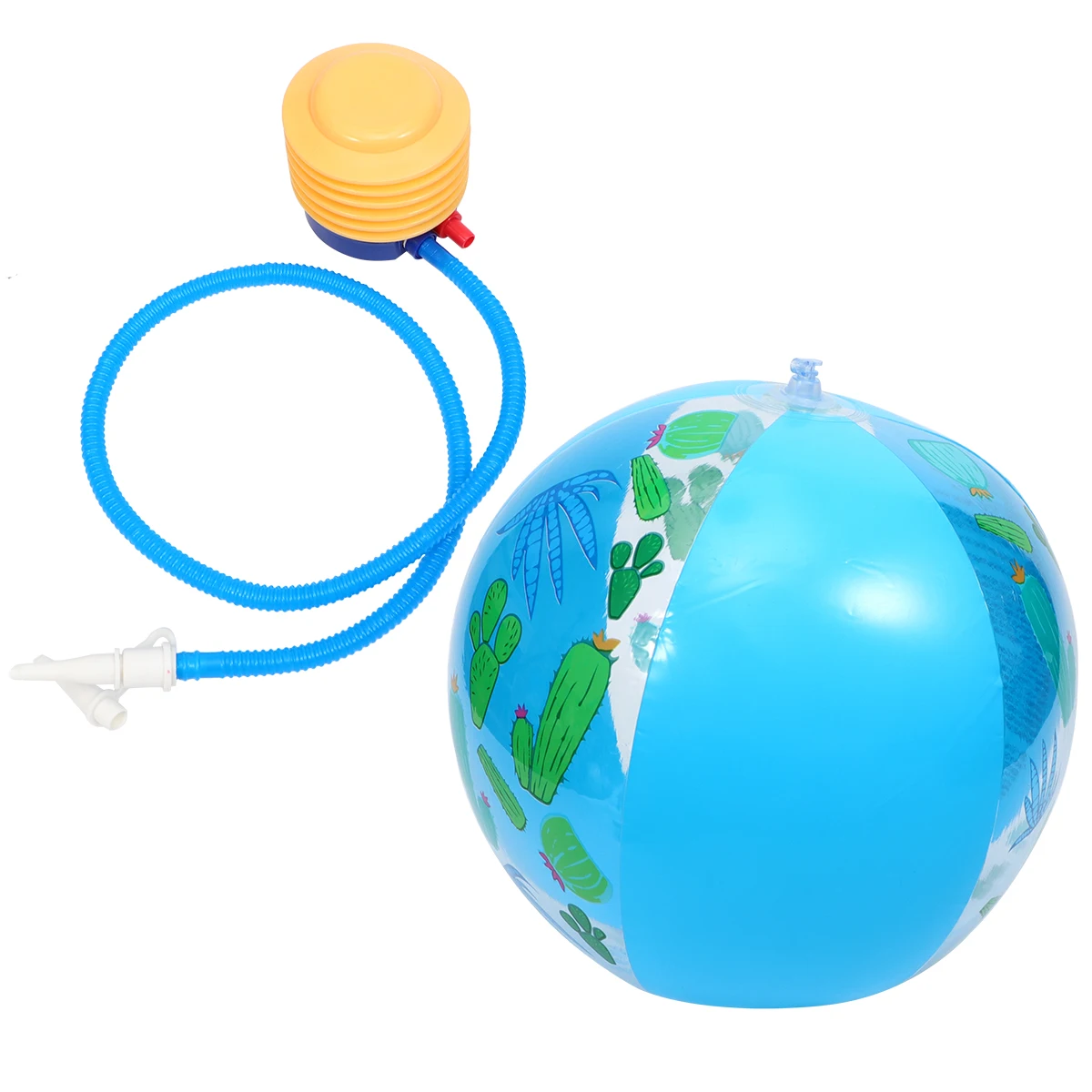 

1pc Colorful Pattern Children Inflatable Beach Ball Inflatable Ball Playing Stretch Ball (Random Color, with 5.25inch Inflator P