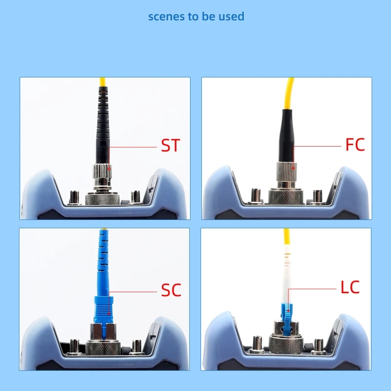 4 Standard OTDR- Adapter Metal Optical Fiber Convertor FC/SC/ST/LC Easy Installation Quality Metal Made for Industry