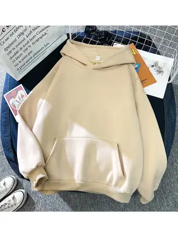 Autumn Winter Fleece Hoodies Fashion Casual Sweatshirts Men Women Harajuku Warm Oversized Pullovers 11 Colors Hip Hop Streetwear