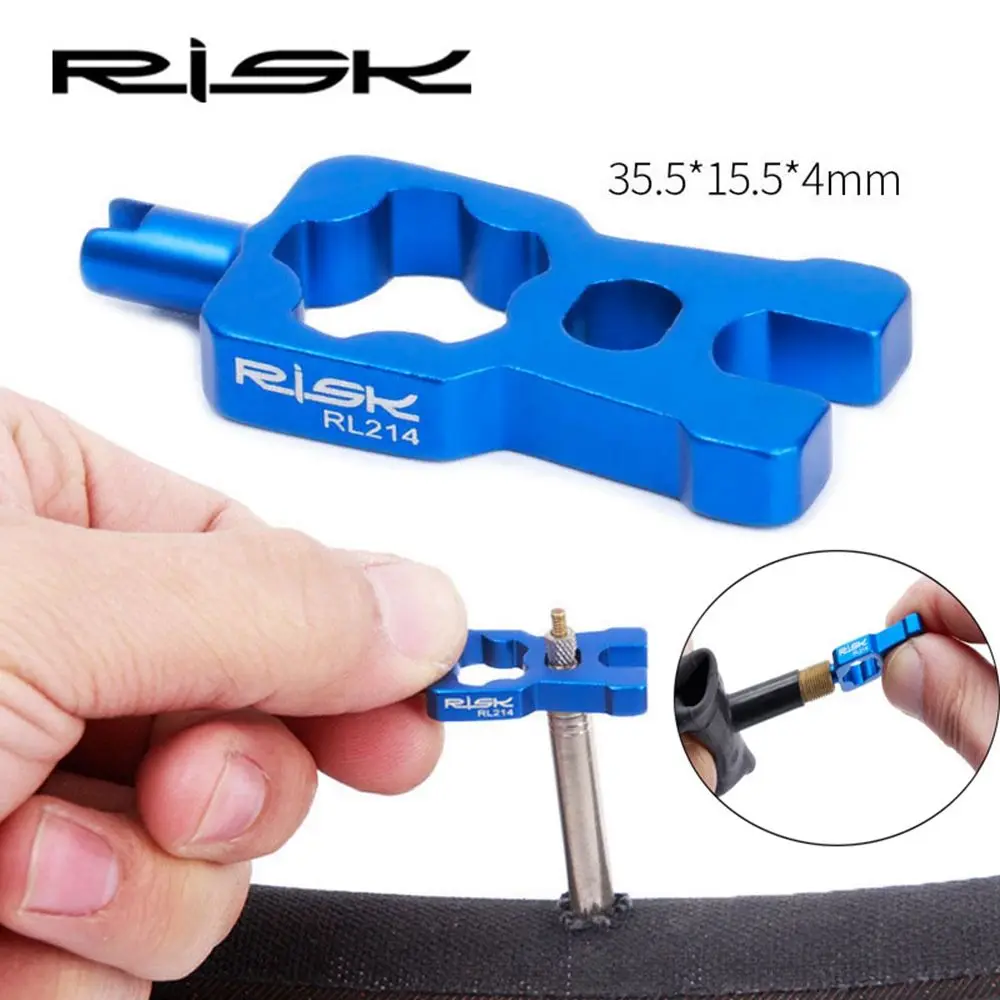 1/2pcs RISK 4 IN 1 Bicycle Valve Tool Wrench Multifunction Valve Core Disassembly Installation Tool For MTB Road Bike Accessorey