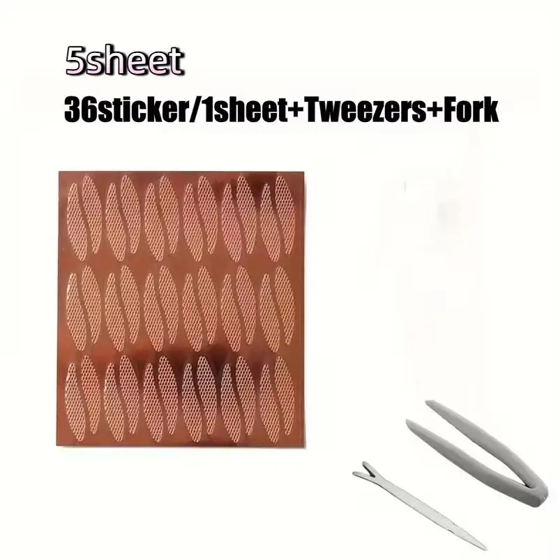 Koronkowe, siateczkowe, łezkowe naklejki na powieki w kształcie kropli, niewidoczne, tworzące podwójne powieki, cieniujące, w formie taśmy, do makijażu, narzędzie do powiek, 180 sztuk.