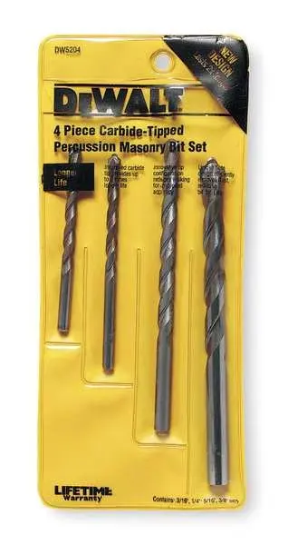 4-Pc. Premium Percussion Masonry Drill Bit Set
