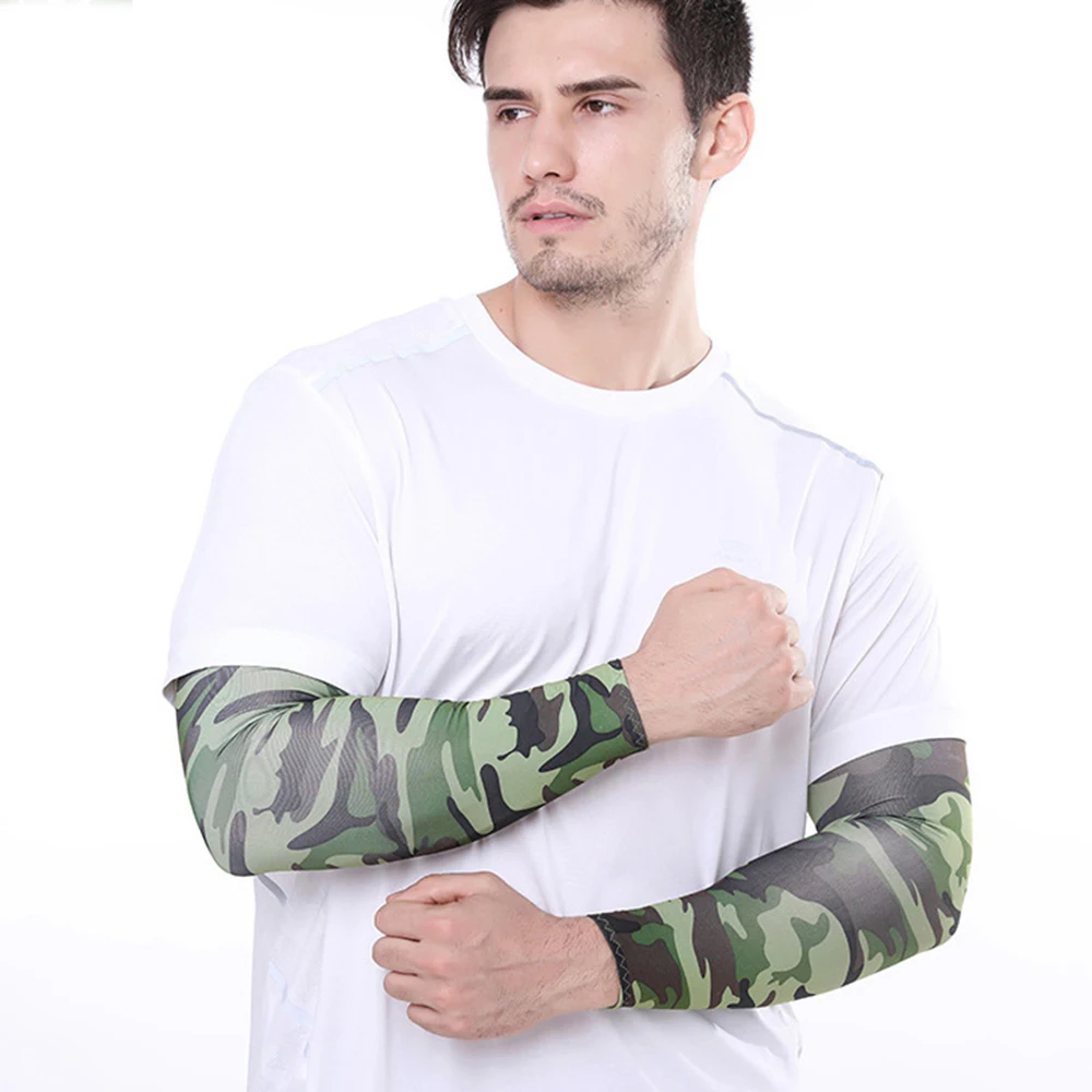 2 Stuks Zomer Anti Zon Unisex Verkoelende Arm Mouwen Sport Hardlopen Uv Bescherming Outdoor Mannen Vissen Fietsen Tatoeages Mouwen Cover
