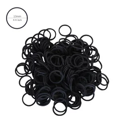 RAOSI Strong Elastic Rubber Bands, 200PCS 0.51inch (13mm) Black Rubber Bands for Tie Dye, Office Supplies