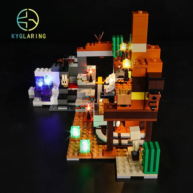 Kyglaring LED Light Kit For 21263 The Badlands Mineshaft Building Blocks (Only Light Kit Included)