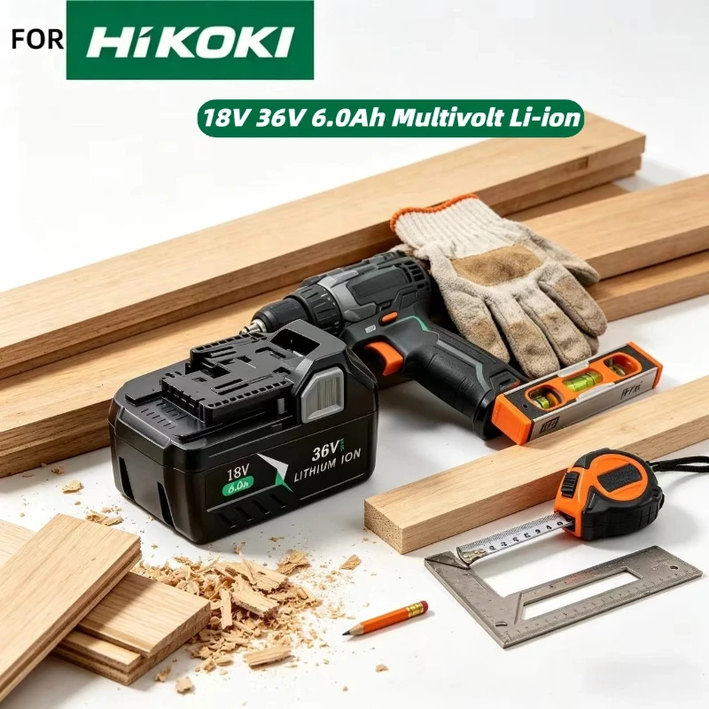 

18V 6.0Ah 36V For HiKOKI Hitachi Multivolt Li-ion Battery BSL36B18 Long Lasting Universal Dual Volt Replacement Tool Battery