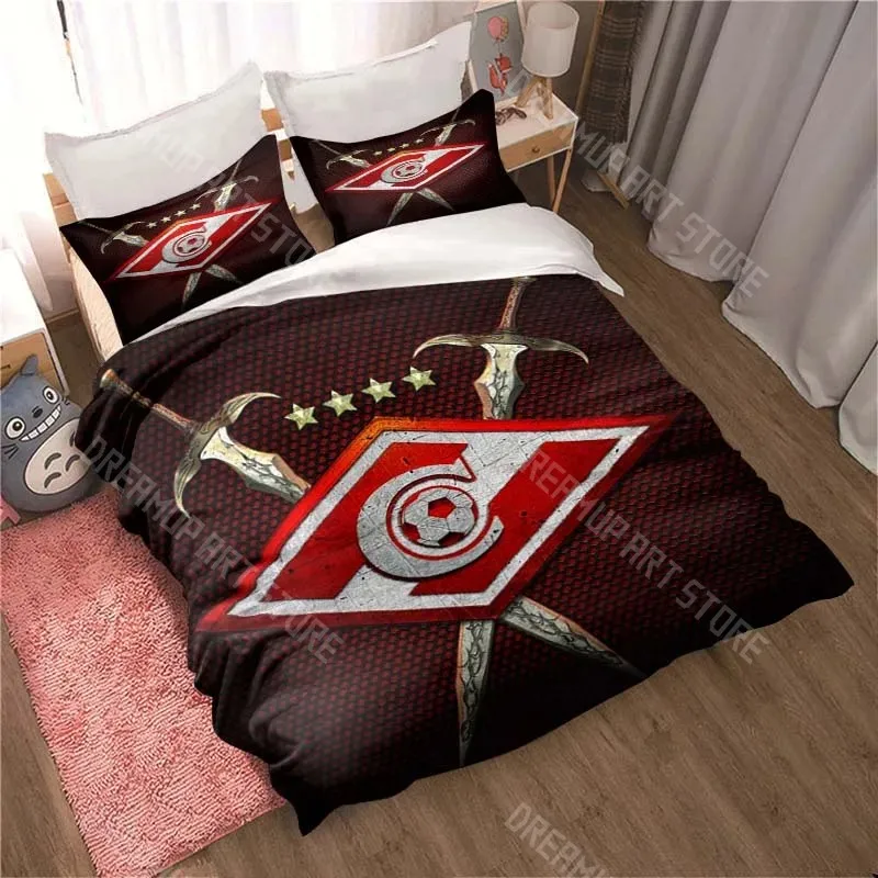 

3D Print Spartak Moscow Football Bedding Set Twin Queen King Full Size Duvet Cover Pillowcase Bed boys girls Adult Home Textiles