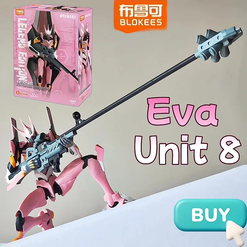 

Фигурка Blokees Neon Genesis Evangelion Eva 01 Unit 08α с подвижными суставами и богатым набором аксессуаров, аниме-модель для коллекционеров