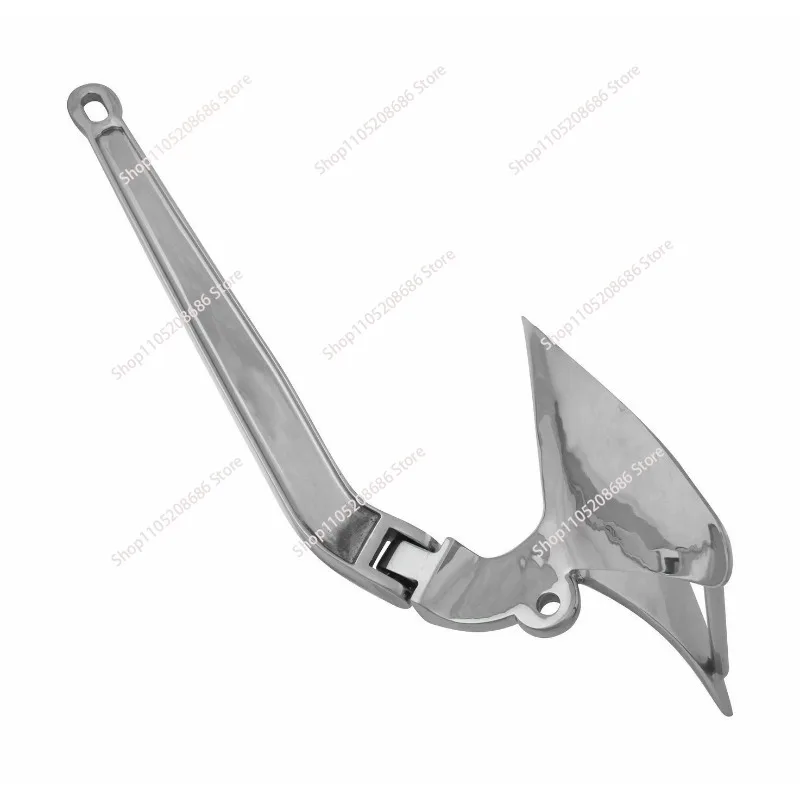 9kg Stainless Steel 316 High Mirror Polished Marine Hardware Boat Yacht Hinged Anchors Plow Plough Premium Anchor