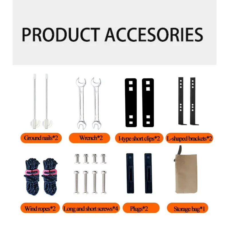 STLF 야외 조명 차양막, 방수 자외선 차단 UPF50+ 비치 텐트, 휴대용 및 간편하게 차량 측면에 설치 가능한 차양막