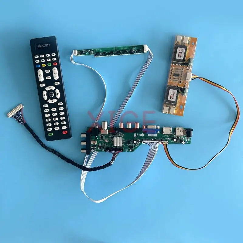 For LTM190E1 LTM190E4 LTM190EX Driver Board 1280*1024 DIY Kit USB+HDMI+VGA+AV+IR LVDS-30Pin LCD Display DVB Digital Signal 4CCFL