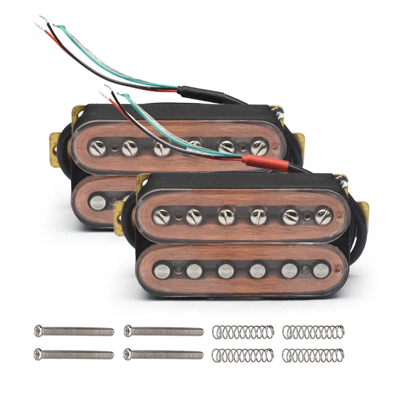 Electric Guitar Pickup Coil Spliting Pickup Humbucker Dual Coill Pickup 4 Conduct Cable N-7.5K/B-15K Output Transparent