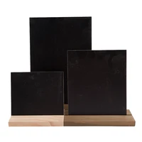 1Pcs Message Board Display Sign Wooden Base Price Tag Black Chalkboards Memo Bar 3