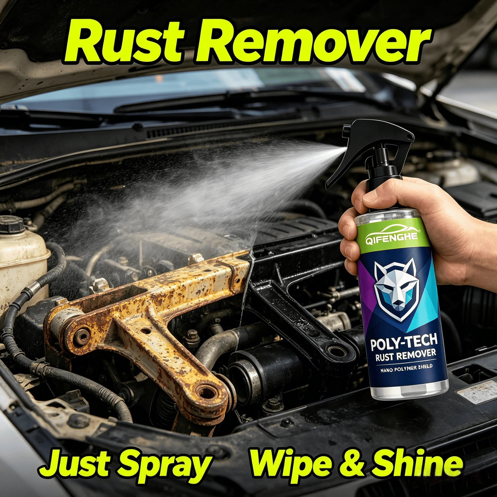 

Multi-Purpose Rust Remover Spray 100ml Anti-Corrosion Metal Cleaner for Car Wheels Bolts Restore Shine