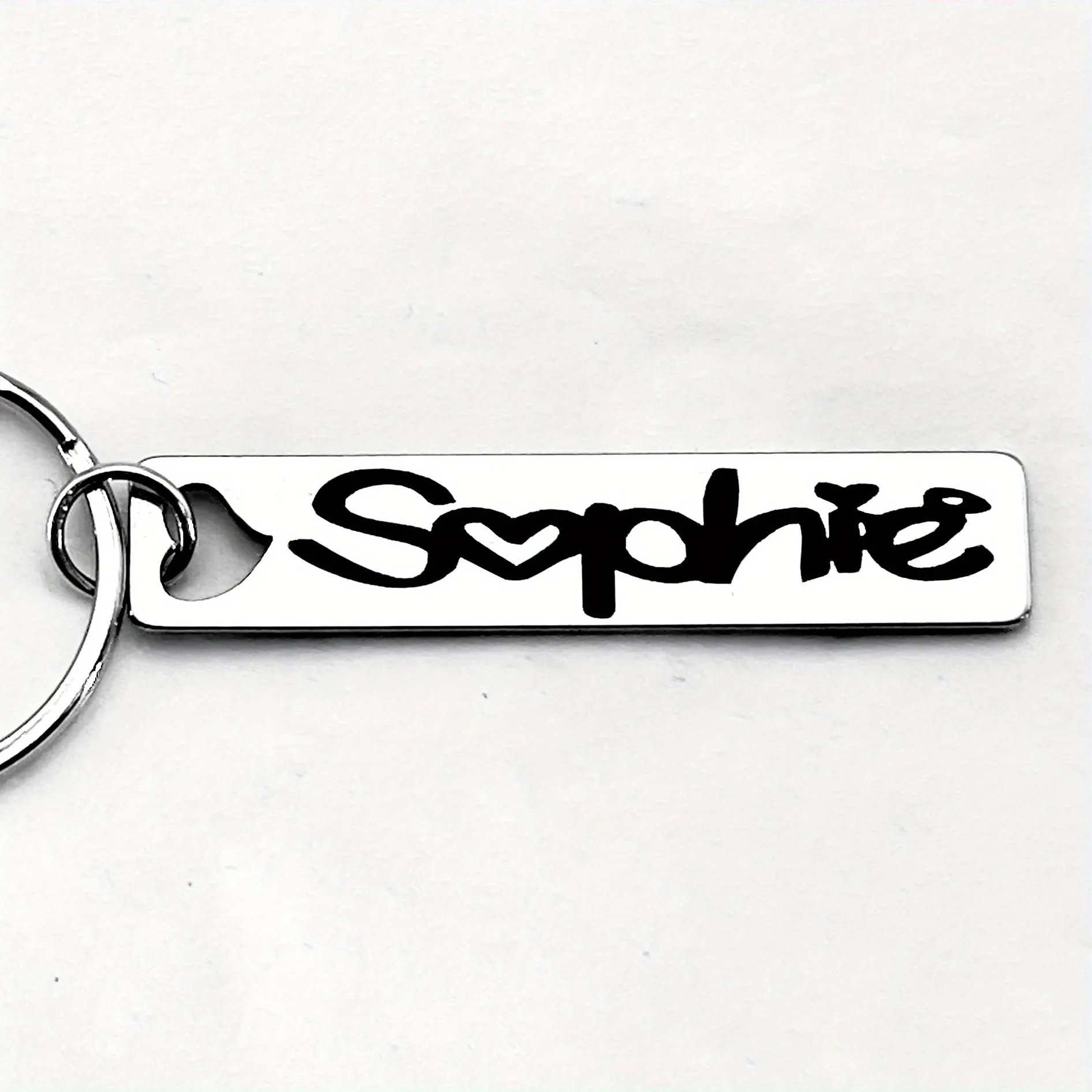 Sophie heart shaped design key chain, women's fashion creativity unique novelty, birthday, new year sisters friendship gift