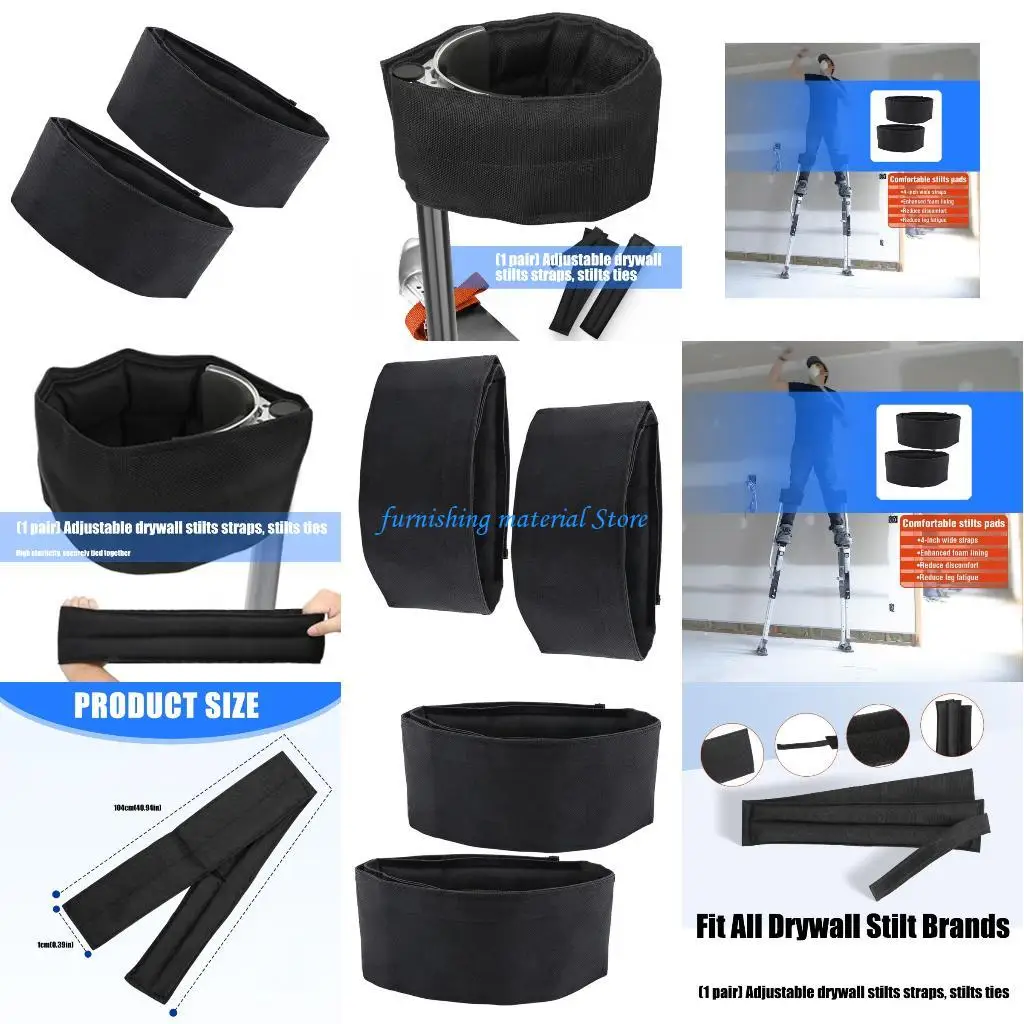 Y5GD Portable Drywalls Stilt Strap Compactly Design Easy To Carry And Store For Mobile Construction Professional 2Pieces