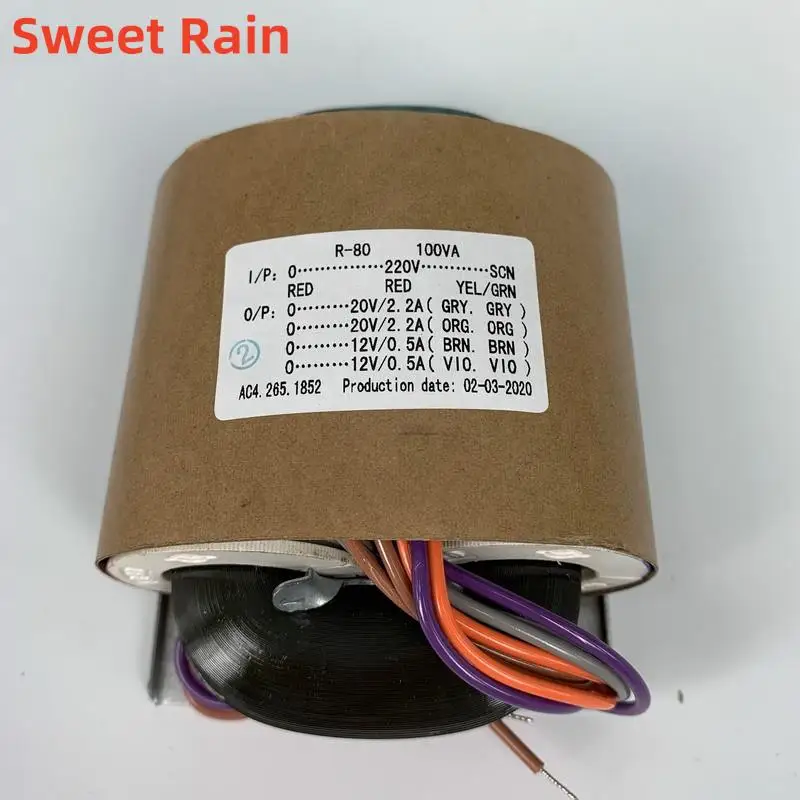 100W double 20V+double 12V R-type power transformer 220V R cattle audio transformer copper wire R-Core 20Vx2 + 12Vx2 100W