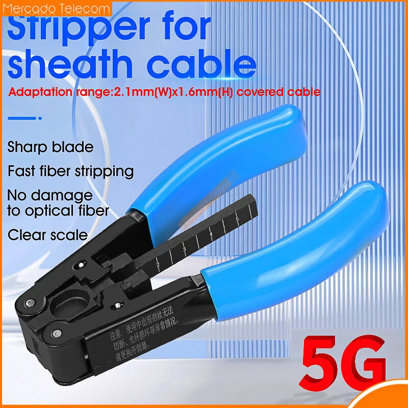 

5G Communication Cable Wire Stripper Fiber Stripping Tool 2.1*1.6mm Fiber Drop Cable Stripping Pliers