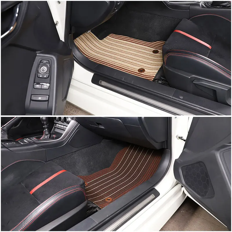 

Car floor Mats For Subaru BRZ 2022 For Toyota 86 2022 TPE Rubber front row Double foot mats interior Car Accessories（6 color）